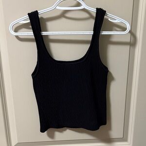 Forever 21 Black Ribbed Tank Top